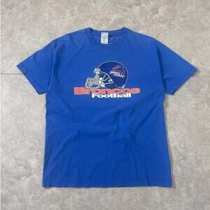 2000s Vintage Boise State Football Blue T Shirt Size L